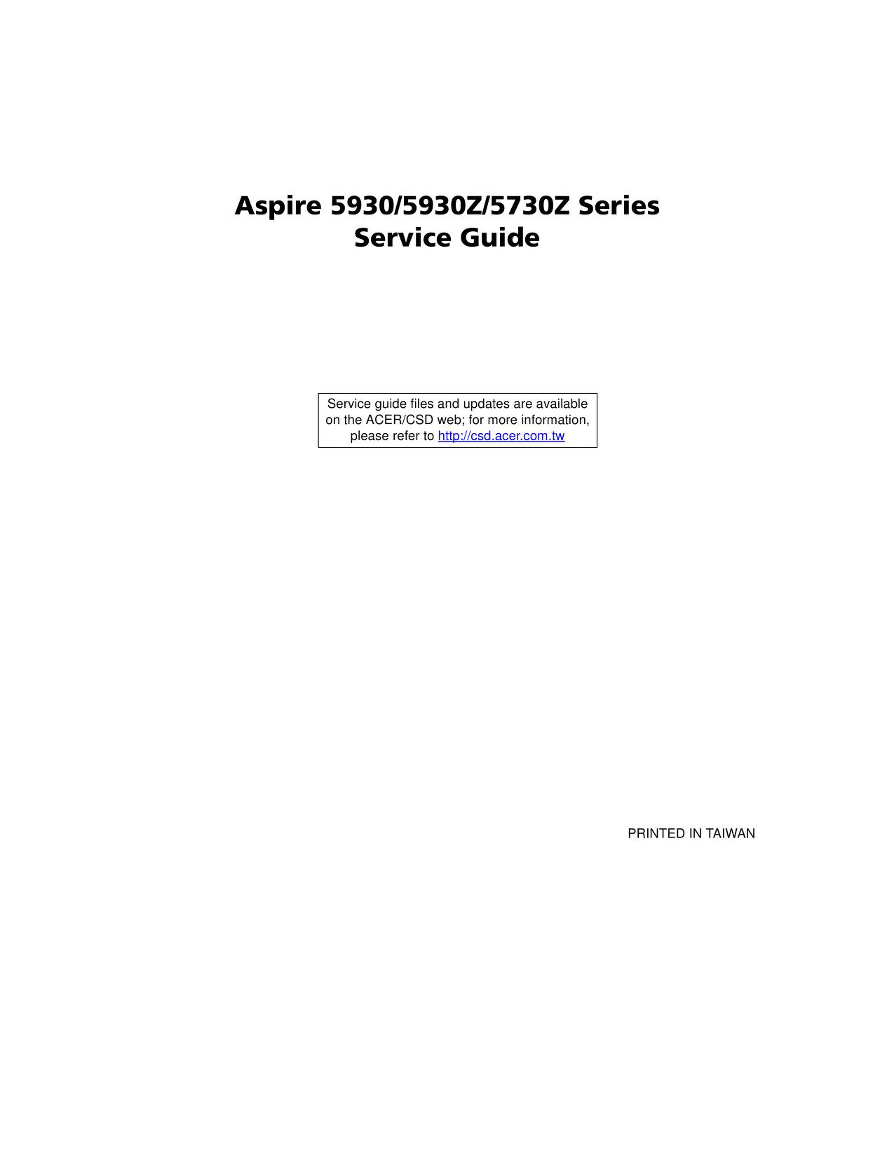 trolebús terrorismo melón Service Manual: Acer Aspire 5930 5930Z 5730Z Series : Free Download,  Borrow, and Streaming : Internet Archive